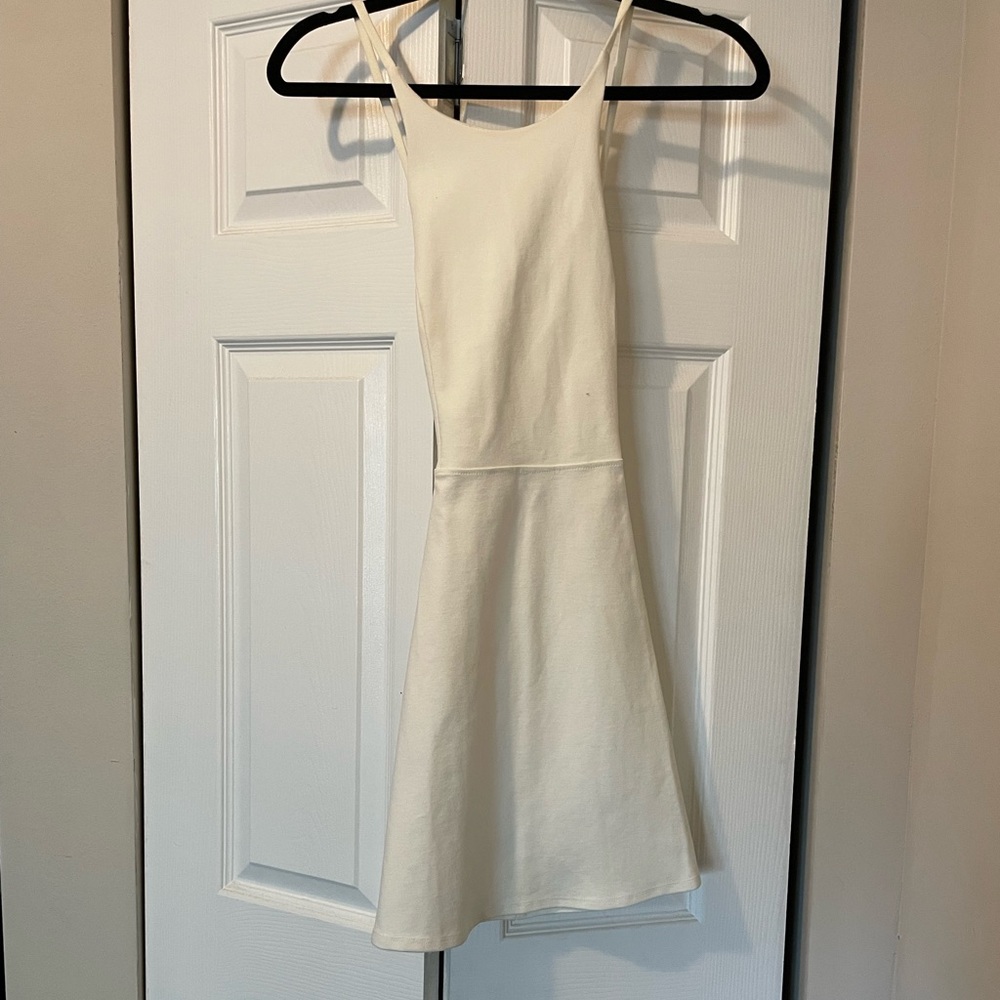 White open back boutique dress